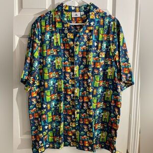 Men's Large (L) Disney Parks Pixar characters button down shirt.